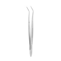 Pinzeta zubní s rýhovanou čelistí lomená; 15,7 cm