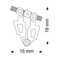 Šroub vejířový asymetrický jednodílný 15 mm 1 ks