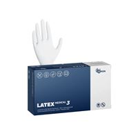 Latexové rukavice LATEX MEDICAL3 vel.XS  100 ks, nepudrované, bílé, 5.6 g