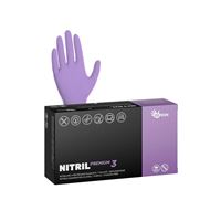 Nitrilové rukavice NITRIL PREMIUM3 vel.S 100 ks, nepudrované, fialové, 4.0 g