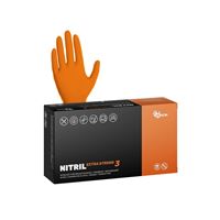 Nitrilové rukavice NITRIL EXTRA STRONG vel.L  100 ks, nepudrované, oranžové, 5.4 g