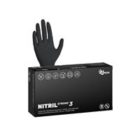 Nitrilové rukavice NITRIL STRONG3 vel.L  100 ks, nepudrované, černé, 5.0 g