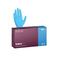 Vinylové rukavice VINYL PLUS vel.L 100 ks, nepudrované, modré, 5.0 g