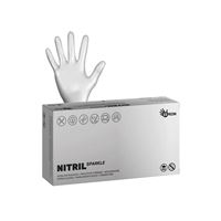 Nitrilové rukavice NITRIL SPARKLE vel.L  100 ks, nepudrované, perleťově stříbrné, 4.0 g