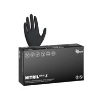 Nitrilové rukavice NITRIL IDEAL3 vel.L  100 ks, nepudrované, černé, 3.5 g