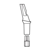 Abutment 360° - 15°, 3,3/1 mm 1 ks, anat., GHO