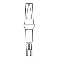 Abutment 360° - rovný, zelená 3,3/1 mm 1 ks