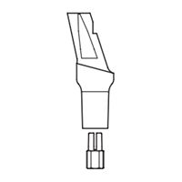 Abutment 360° - lomený 15°, zelená 4,1/2 mm 1 ks