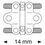 Šroub do oblouku horní čelisti 14 mm 1 ks