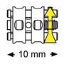 Šroub mikro sektorový 10 mm 100 ks