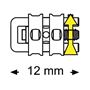 Šroub mikro sektorový s rovnou vodící deskou 12 mm 10 ks #4 mm