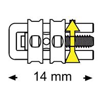 Šroub mikro sektorový s rovnou vodící deskou 14 mm 10 ks #6 mm