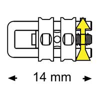 Šroub mikro sektorový s rovnou vodící deskou 14 mm 10 ks #4 mm