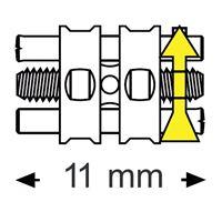 Šroub střední 11 mm 100 ks