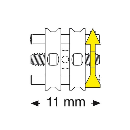 Šroub standardní pro horní čelist 11 mm 100 ks