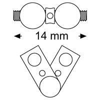 Šroub vějířový dvoudílný 14 mm 1 ks