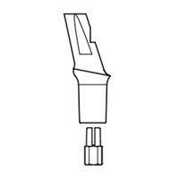 Abutment 360° - lomený 15°, žlutý, 4,1/1 mm 1 ks