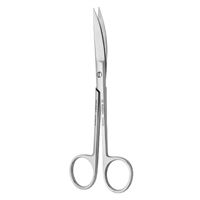 Nůžky chirurgické zahnuté hrotnaté; 150 mm