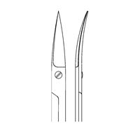 Nůžky zahnuté hrotnaté; 145 mm