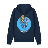 Mikina unisex modrá „Zub za zub“