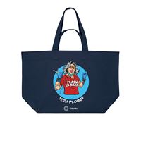 Taška velká modrá s potiskem "Jedu plomby"