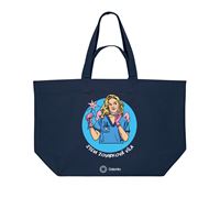 Taška velká modrá s potiskem "Jsem zoubková víla"